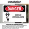 Signmission Sodium Hypochlorite Danger Sign, Vinyl Decal, 10in W x 7in L, 2PK OS-2PACK-DS-D-710-L-1935 - alternate 6